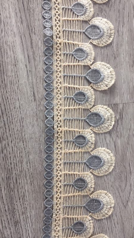 Peacock water-soluble lace