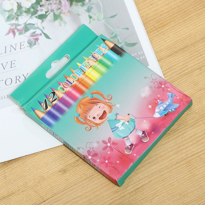 12色绘画铅笔套装幼儿园彩铅涂鸦彩色笔