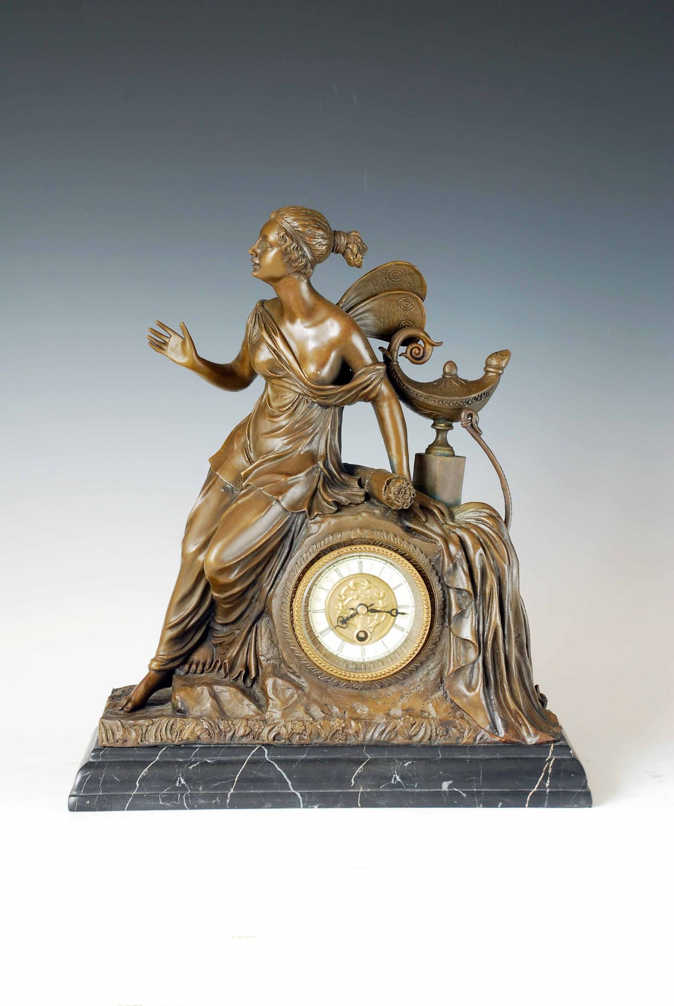 铜雕欧式座钟办公室家居客厅室内铜摆件软装品现代礼品送礼