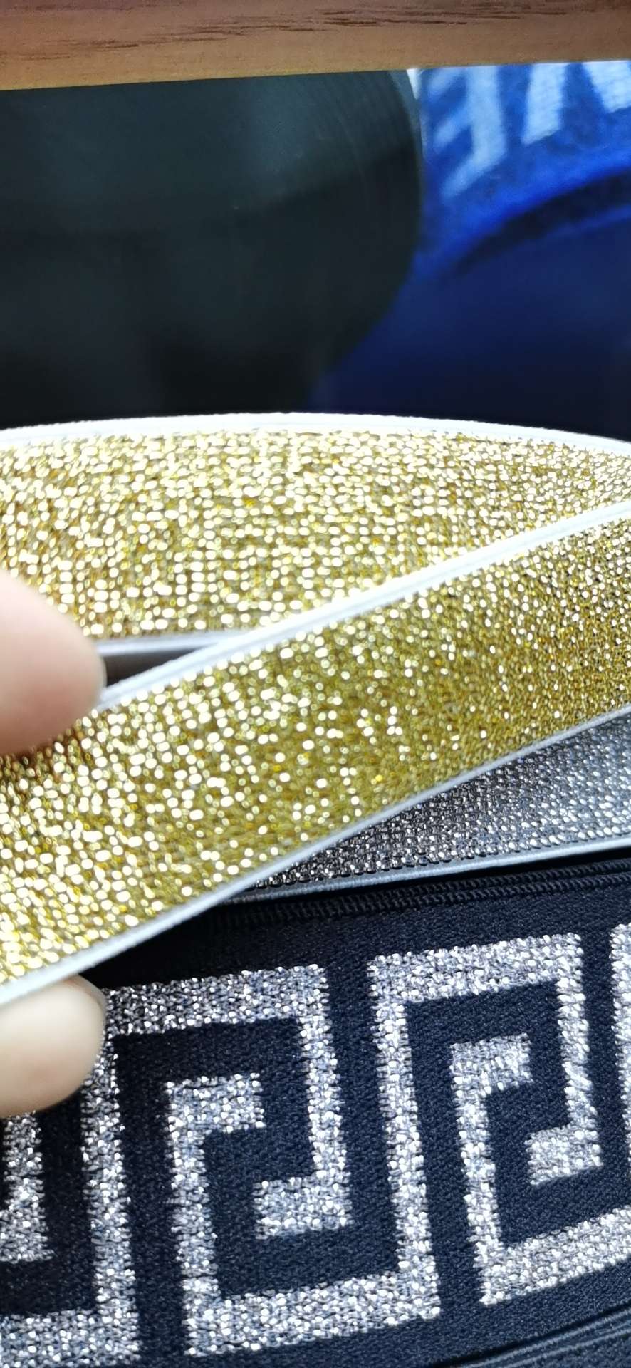 Silver Elastic On White Background, Color Elastic On Colored Background, Gold Elastic On Black Background, Stage Makeup Elastic undefined