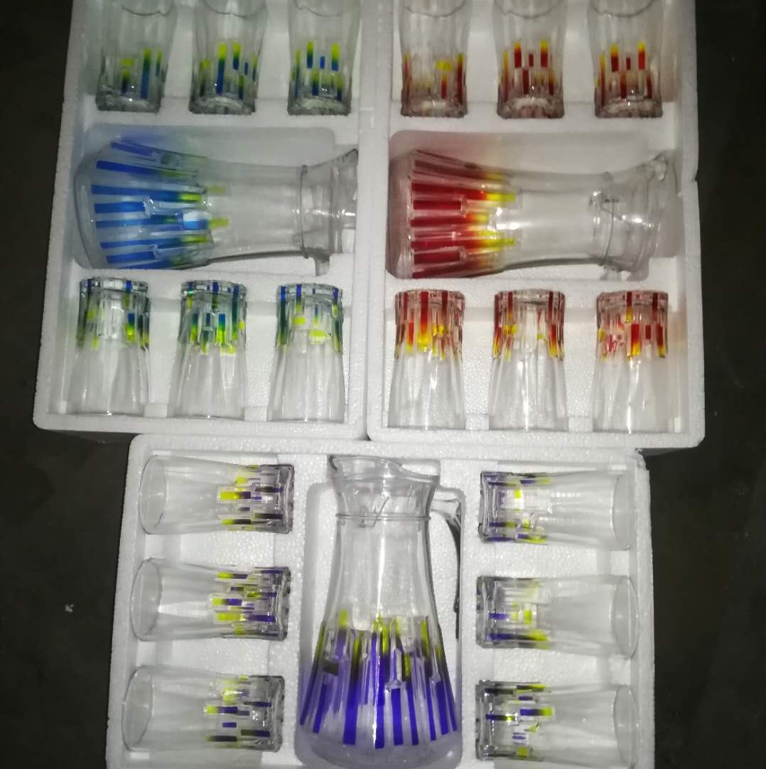 HXJJ-J138，glassware set，glass water set，玻璃杯套具，玻璃水具