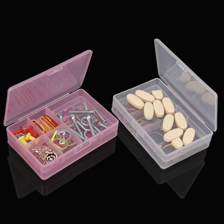 Creativo de dos caras con tapa caja de 6 compartimentos caja de 3 capas caja de 6 compartimentos caja de joyería caja de plástico transparente caja de almacenamiento Specification image