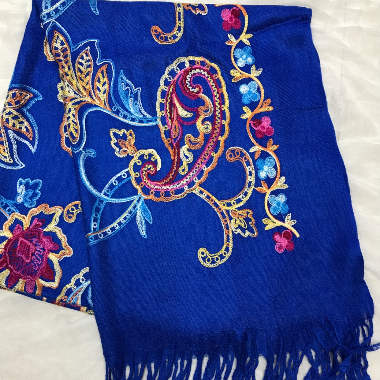 Imitation cashmere embroidered scarf, novel style generous, fashion. Also can be used as a batch shoulder. thumbnail