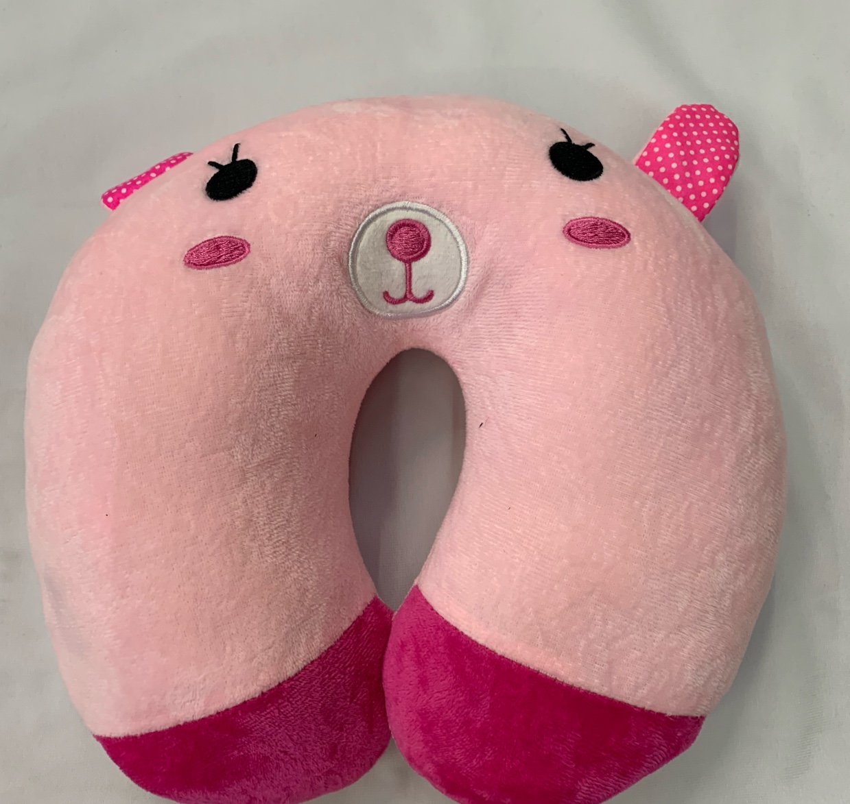 U pillow pink bear coche reposapiés respaldo
