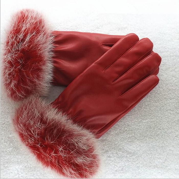 Warm dew finger wool gloves female winter lovely plush half finger 12-160 thumbnail