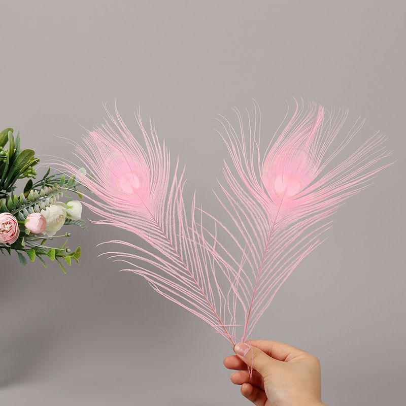Pink 25/30Cm Peacock Hair Interior Decoration Vase Decoration Cake Clothing Accessories Matching details Picture