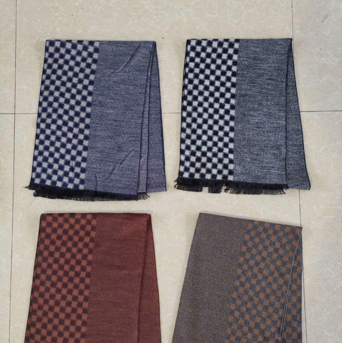 2020 Winter Business High-Grade Plaid Korean Version Fashion Scarf Men