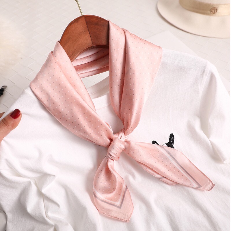 Ladies fashion style patchwork scarf pink