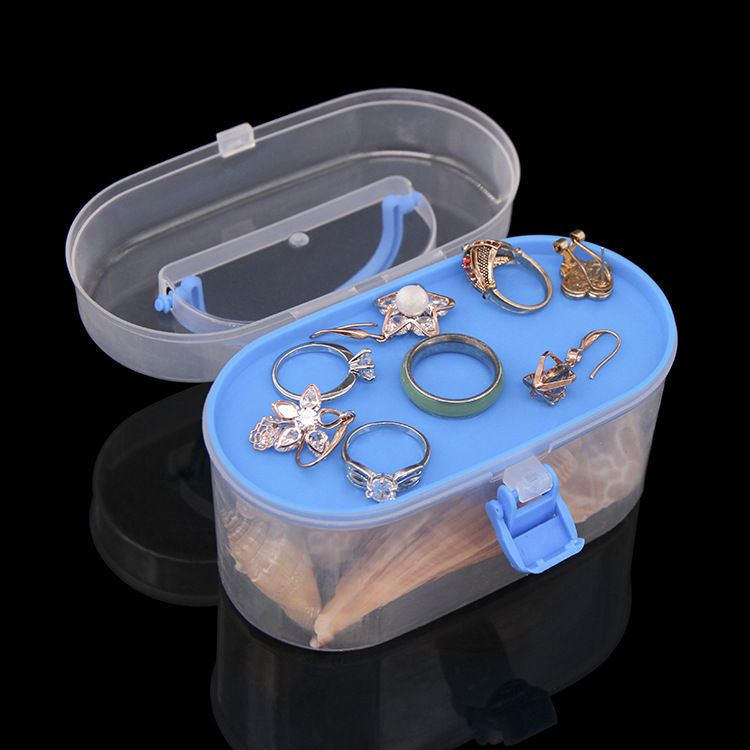 Double-layer small round bucket mini small item organization box, nail polish remover, cotton swab, makeup remover cotton, storage box, tool box Specification image