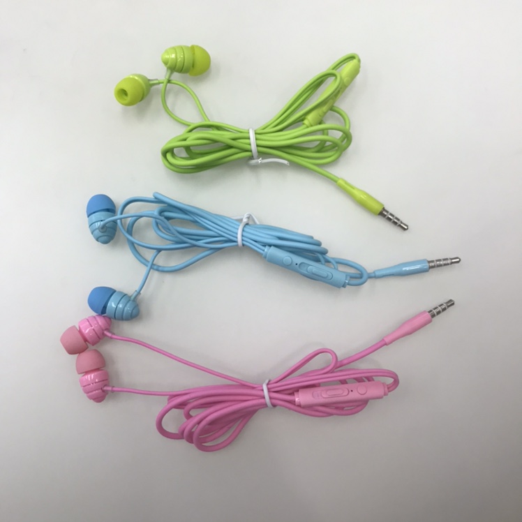 3.5mm plug-in-ear headphones with microphone tunable headset