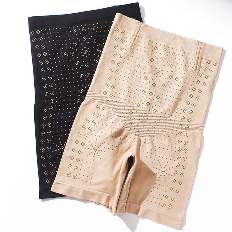 Women's summer thin, body-shaping, safe, anti-exposure, high-waisted, hip-lifting and waist-cinching earcum shaping leggings details Picture