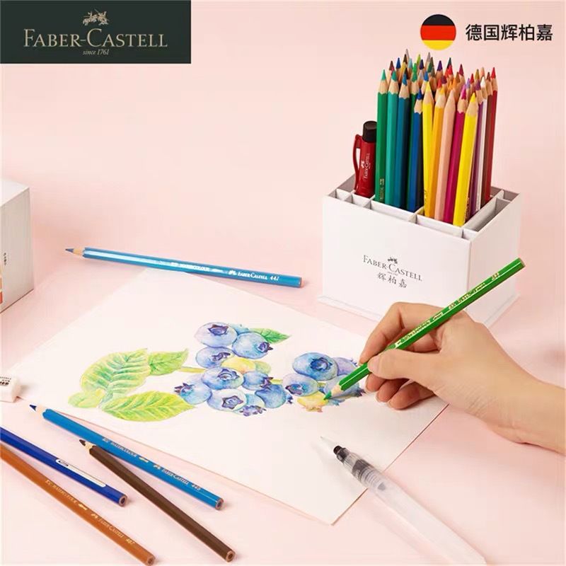 German Faber-Castell 24-color colored pencils for children's doodling, coloring, student drawing, water-soluble colored pencils Specification image
