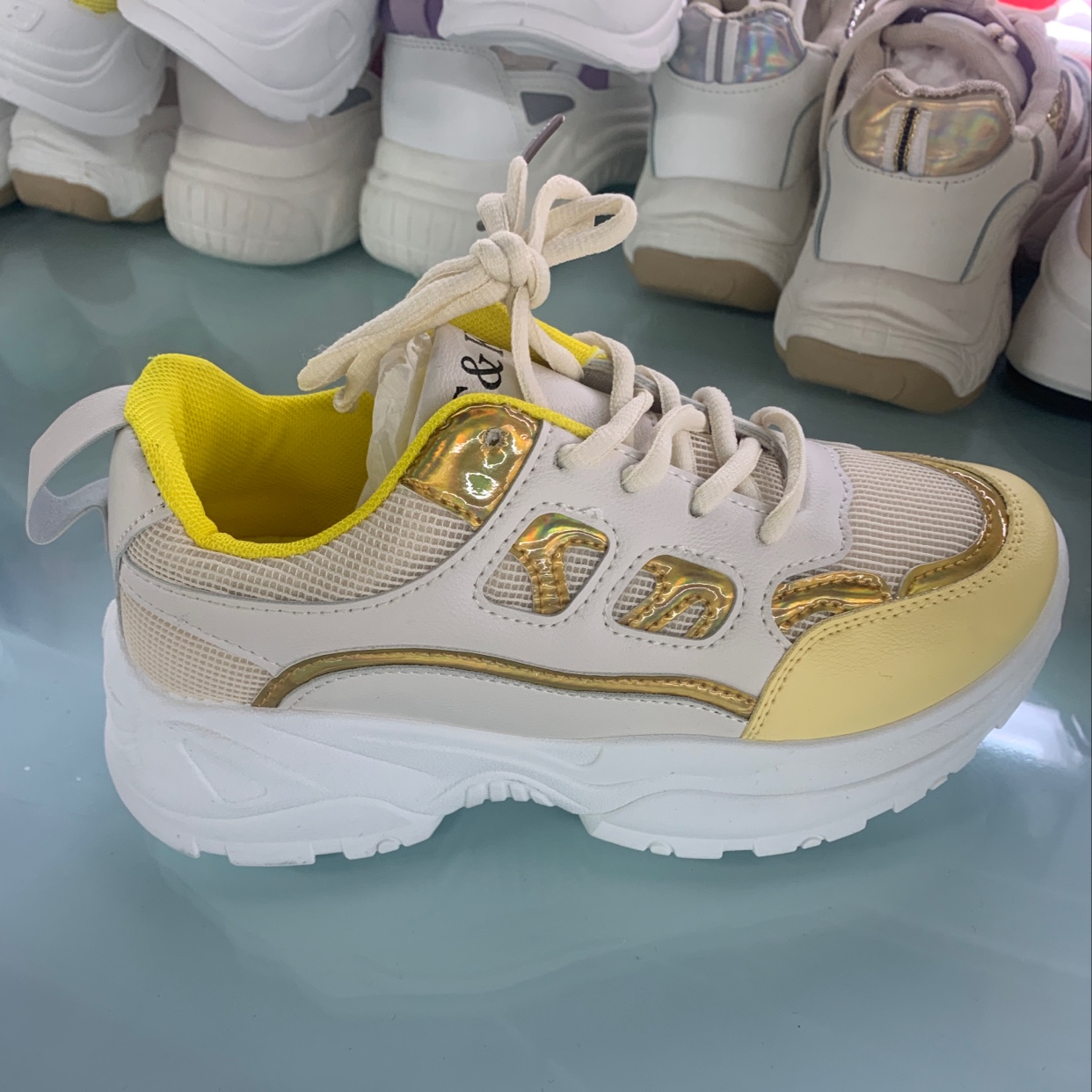 厚底运动鞋网面女鞋