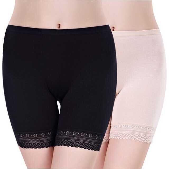 Online bestsellers: Women's wooden safety pants to prevent walking, large-sized modal thin breathable slimming underpants detail image 2
