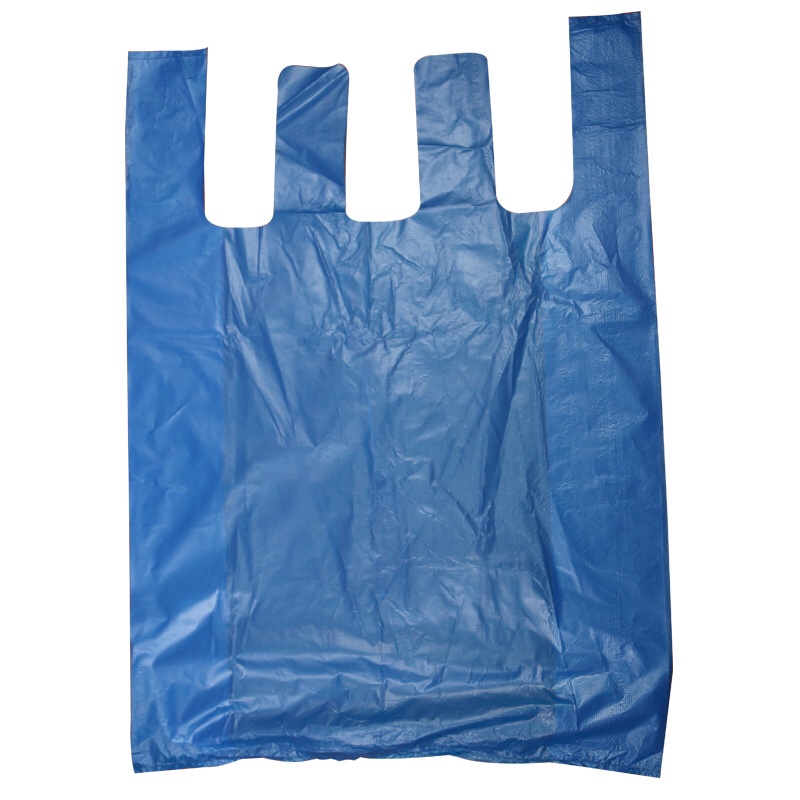 蓝色垃圾袋背心袋 厂家直供 批发 塑料垃圾袋 一次性垃圾袋详情图5