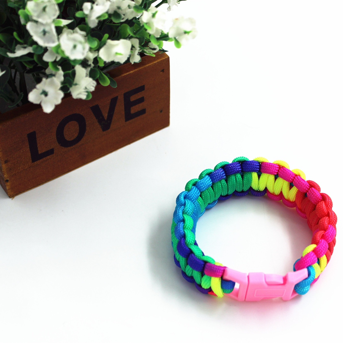 Seven Core Umbrella Rope Bracelet Outdoor Survival Bracelet Section Dyed Seven Color Environmental Protection Diy details Picture
