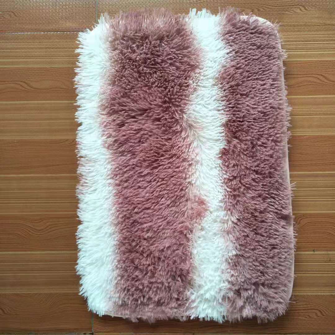 2023 New factory direct sales color strip long silk wool floor mat 40*60/50*80 full figure