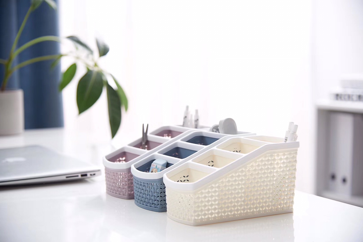 桌面3格收纳筐