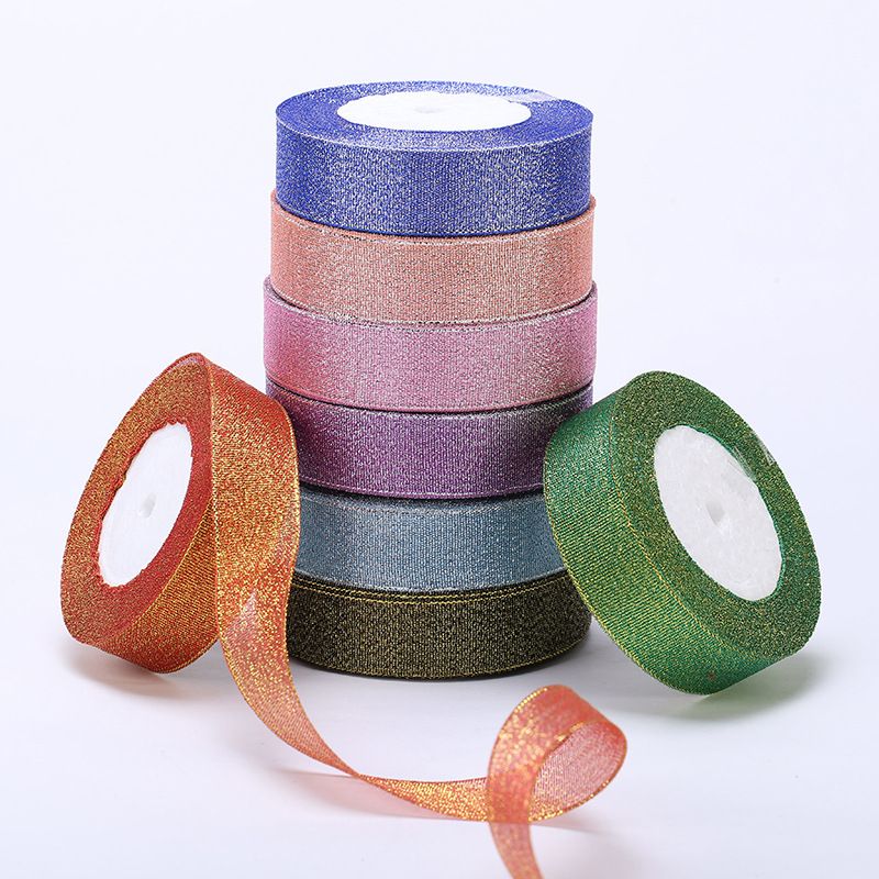 2.5cm Colored onion ribbon DIY ribbon accessories Flower packaging butterfly ribbon packaging ribbon Wedding gifts colored onion ribbon