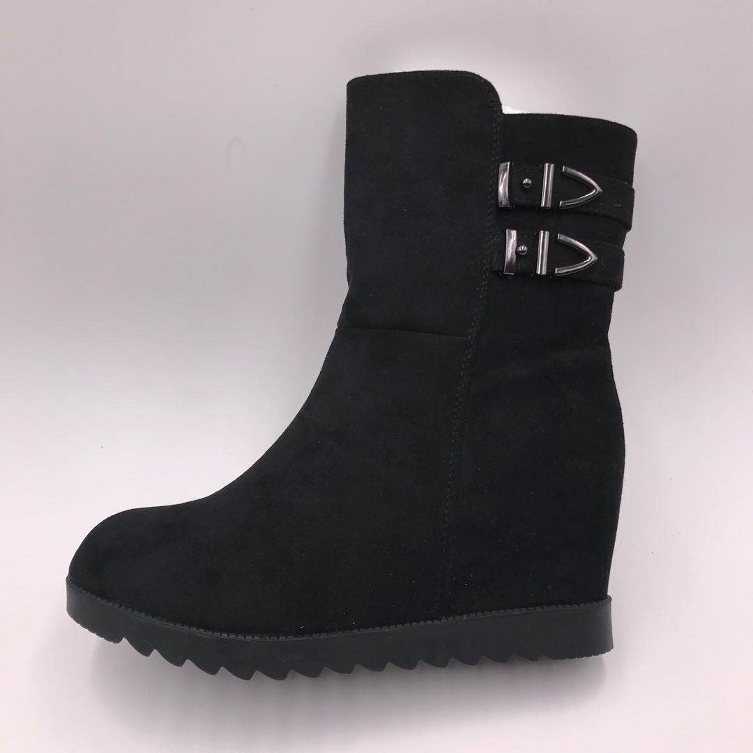 Women's casual flat mid-to-high-top cotton boots for autumn and winter are in vogue