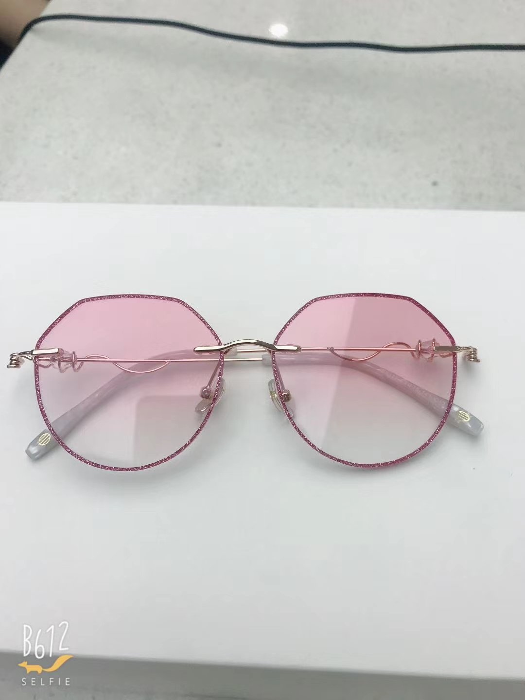 Myopia Glasses, Plain Lens, Cut Edge, Set With Diamonds, High-Grade Myopia Glasses, With Color Item Picture
