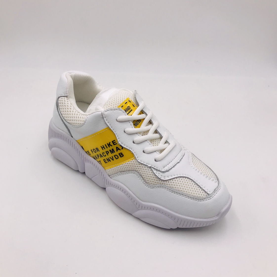 女式超纤白色时尚潮流休闲运动鞋