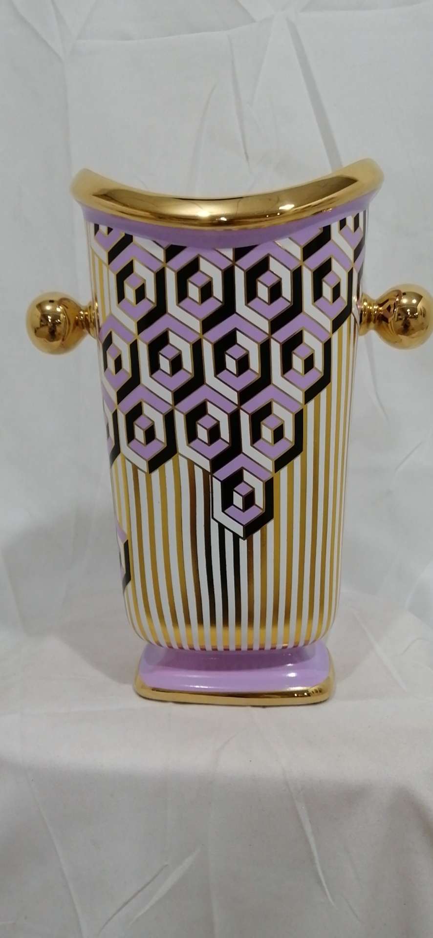 Ceramic purple long bottle TC-51A, 31*25*15 in height