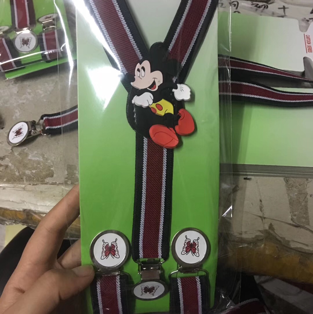 3夹儿童卡通背带夹宝宝吊裤带春秋季男童女童三夹背带