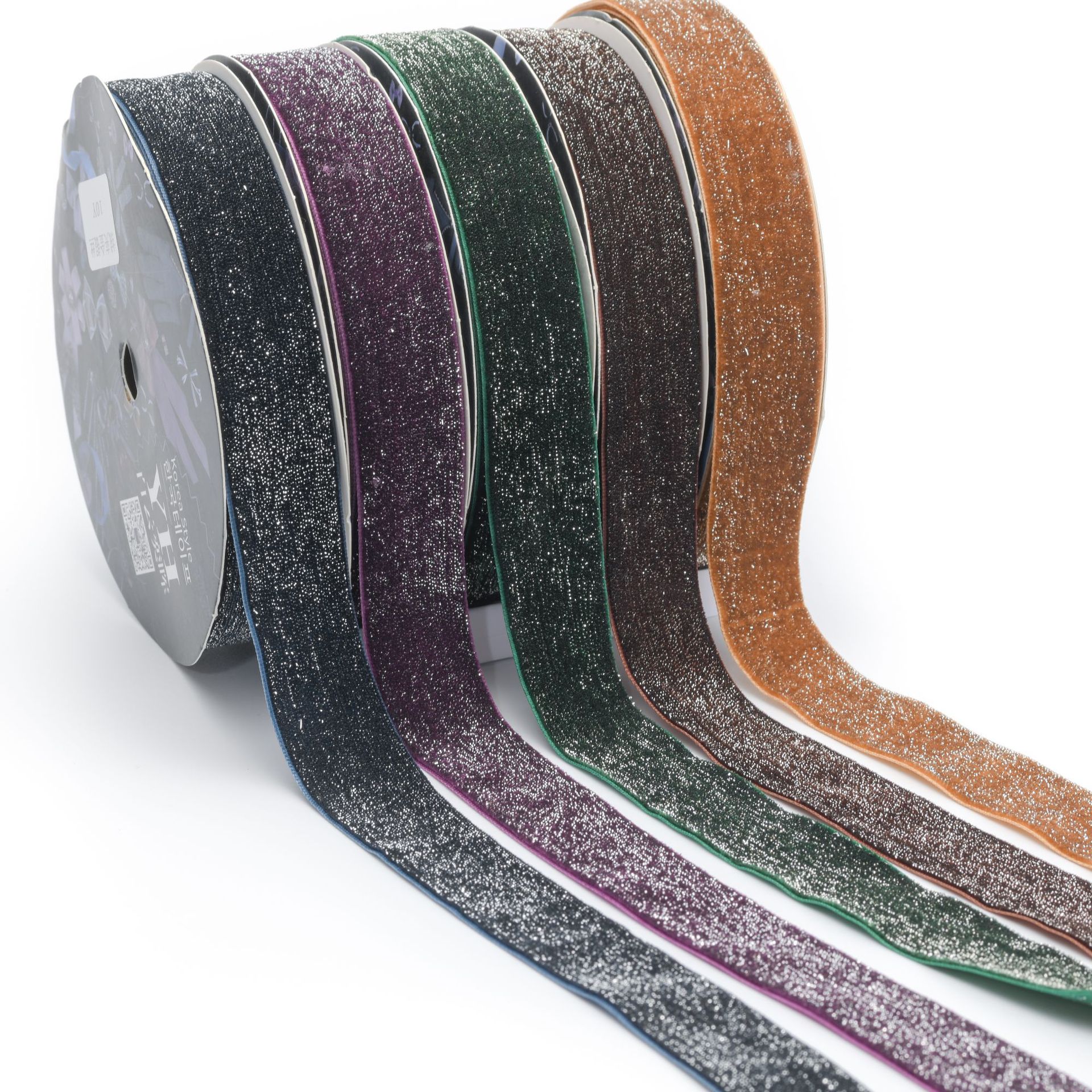 2.5cm shallot woven belt velvet woven belt clothing solid color flocking belt textile accessories factory direct sales thumbnail