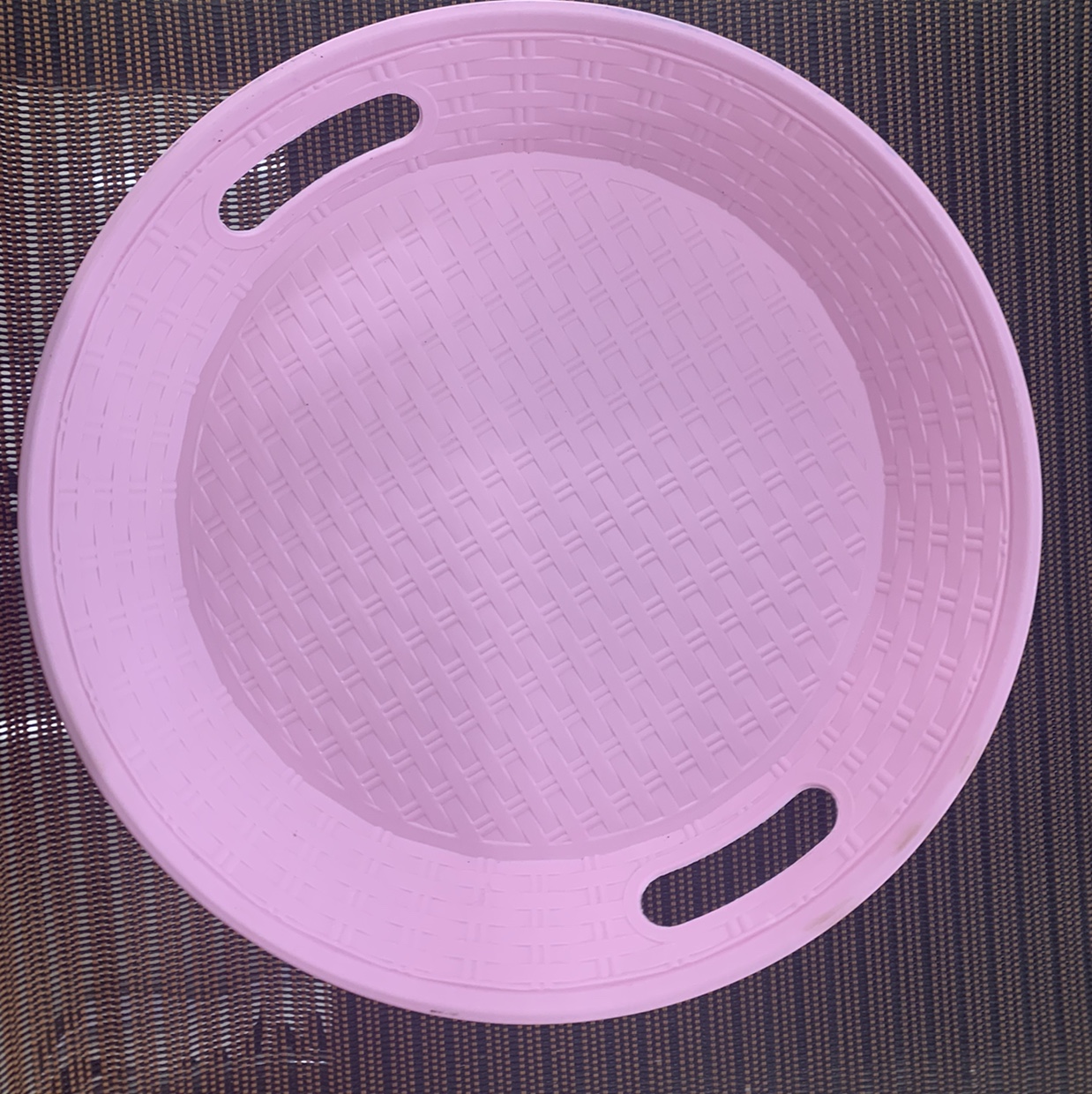 Colored Plastic Round Tray