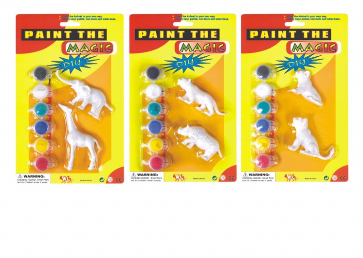 Painted animal toys