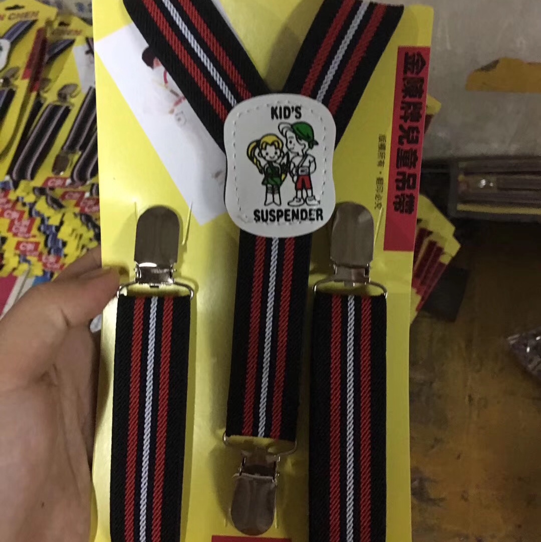 Fashion Boys And Girls Casual Striped Korean Plate Suspenders Adult Suspenders
