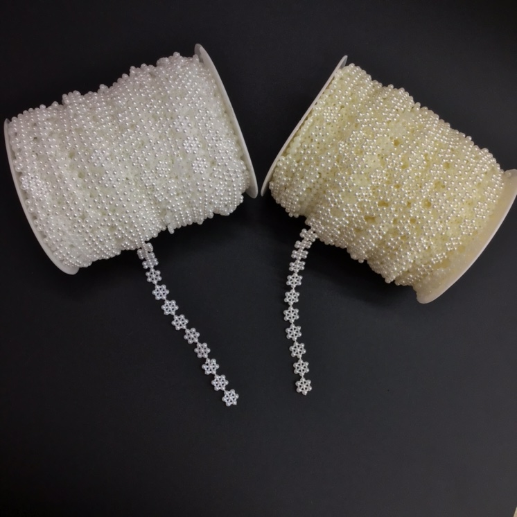 10mmABS hexagonal snowflake bead handcrafted DIY headwear, wedding dress, skirt, clothing accessories, handicraft accessories wholesale