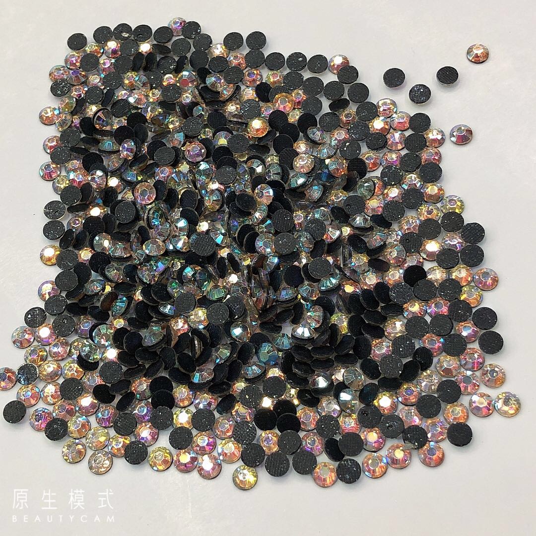 Ss16 White Ab Resin Green Diamond details Picture