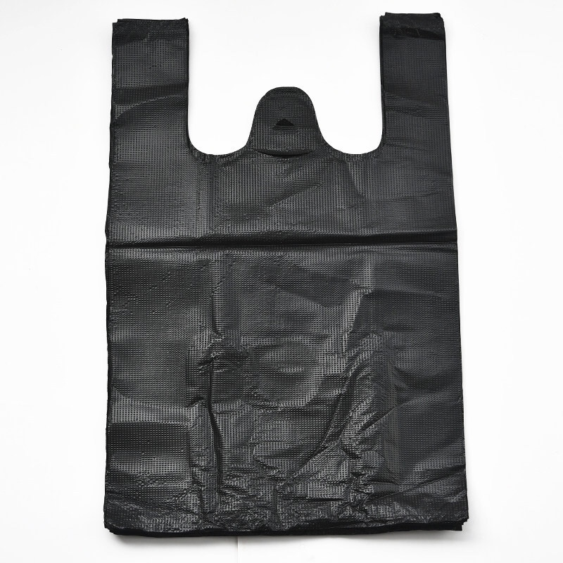 黑色背心袋垃圾袋打包袋 厂家直销 hdpe材质详情图6