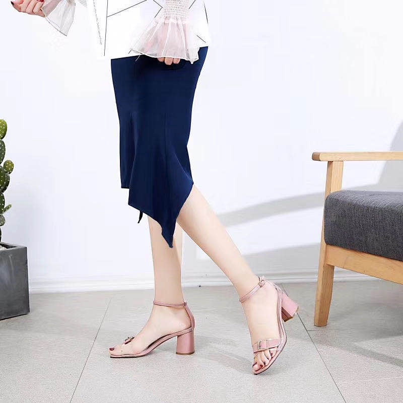 Women's transparent glass fiber fashion sandals