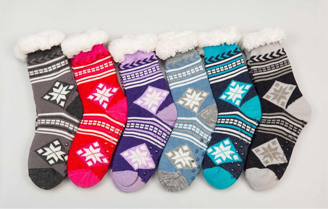 Winter velvet jacquard household with thick warm lady's socks thumbnail