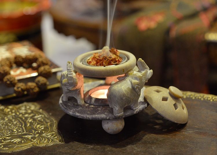 Indian Sanxiang soapstone aroma diffuser detail image 2