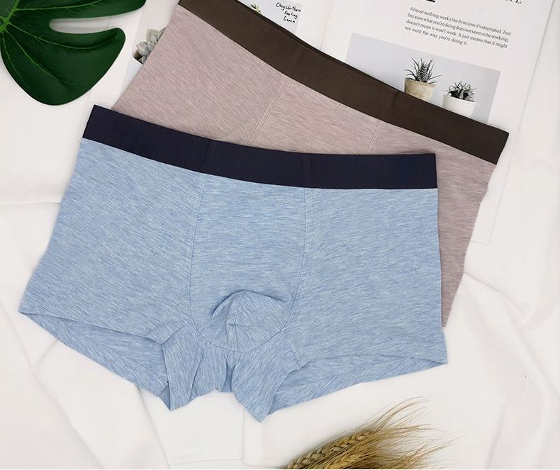 Men's underwear: Modal cotton mid-waist, comfortable and sporty, straight-cut shorts. Men's colorful chiffon, four-corner underpants details Picture