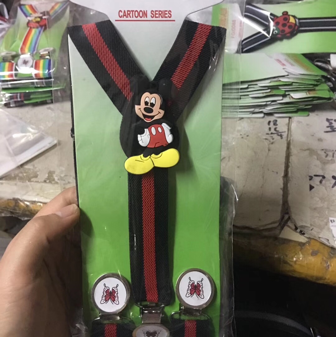 3 Children's cartoon shoulder straps, 3 baby belt straps, 3 shoulder straps for boys and girls in spring and autumn details Picture