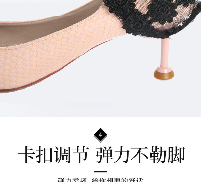 Summer bestseller: High heels with anti-dropping LACES that don't follow the feet. Adjustable lace-tied LACES detail image 11