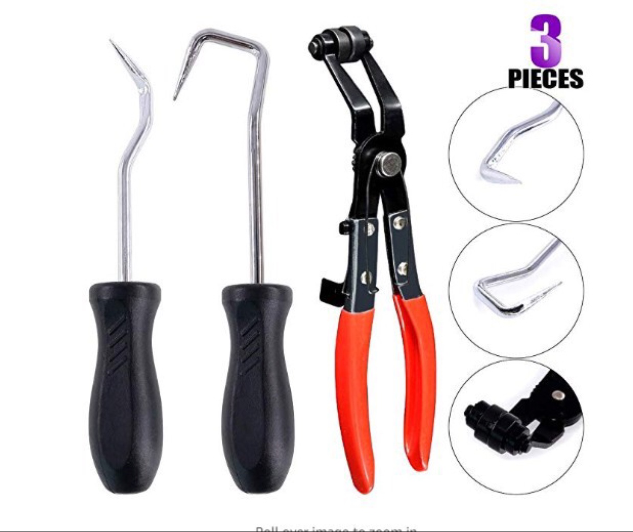 抱箍喉箍钳水管钳卡钳直型喉式管束钳卡扣钳卡箍钳汽车水管卡箍钳白底实物图