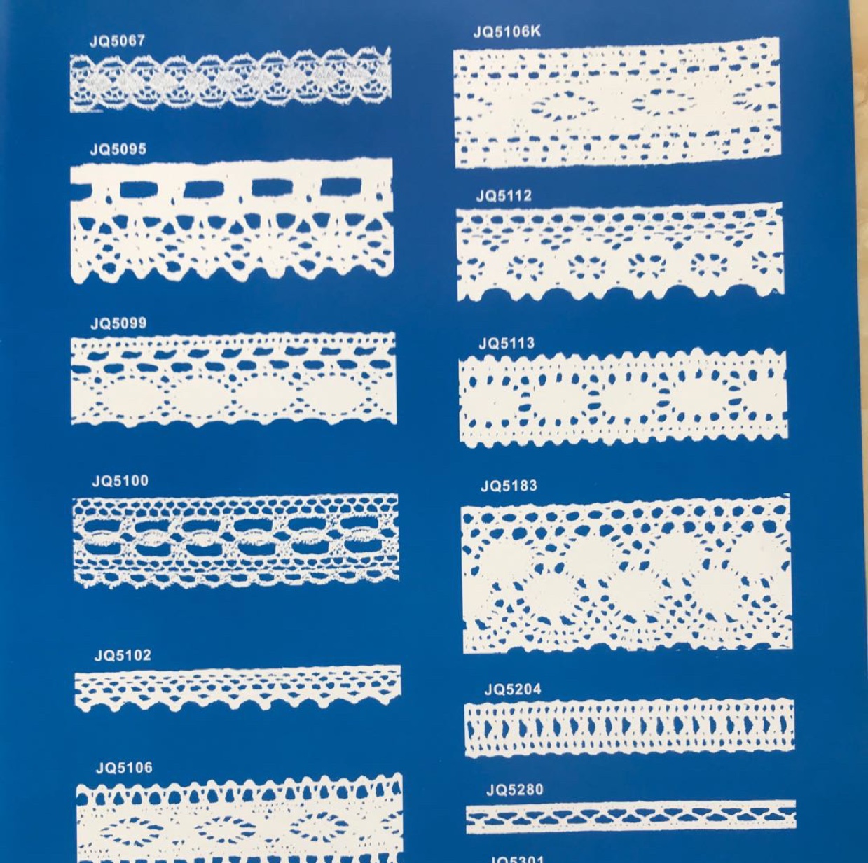 Cotton lace, pure cotton lace without elasticity