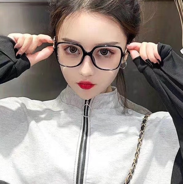 Small fragrance fashion flat light lens anti-Blue ray glasses student computer lens 19