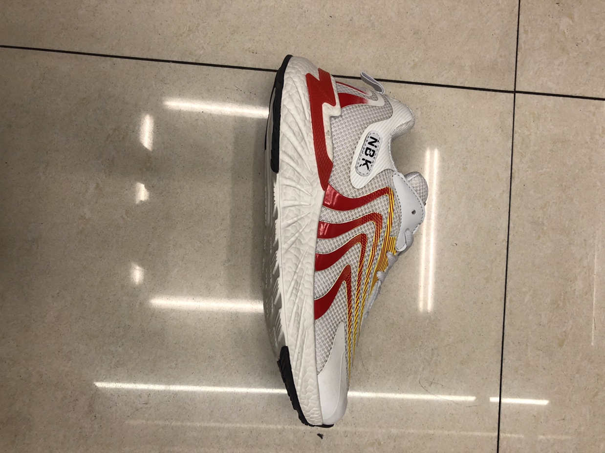 New Korean-style trendy men's casual white and red