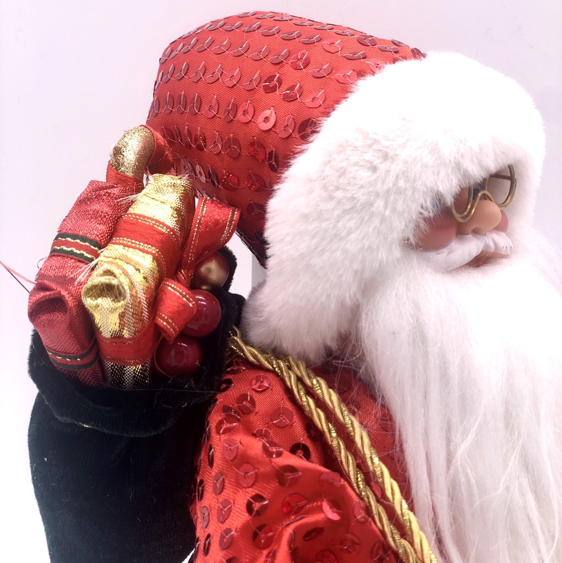 Factory direct sales of electric sequined Santa Claus, 30 centimeters details Picture