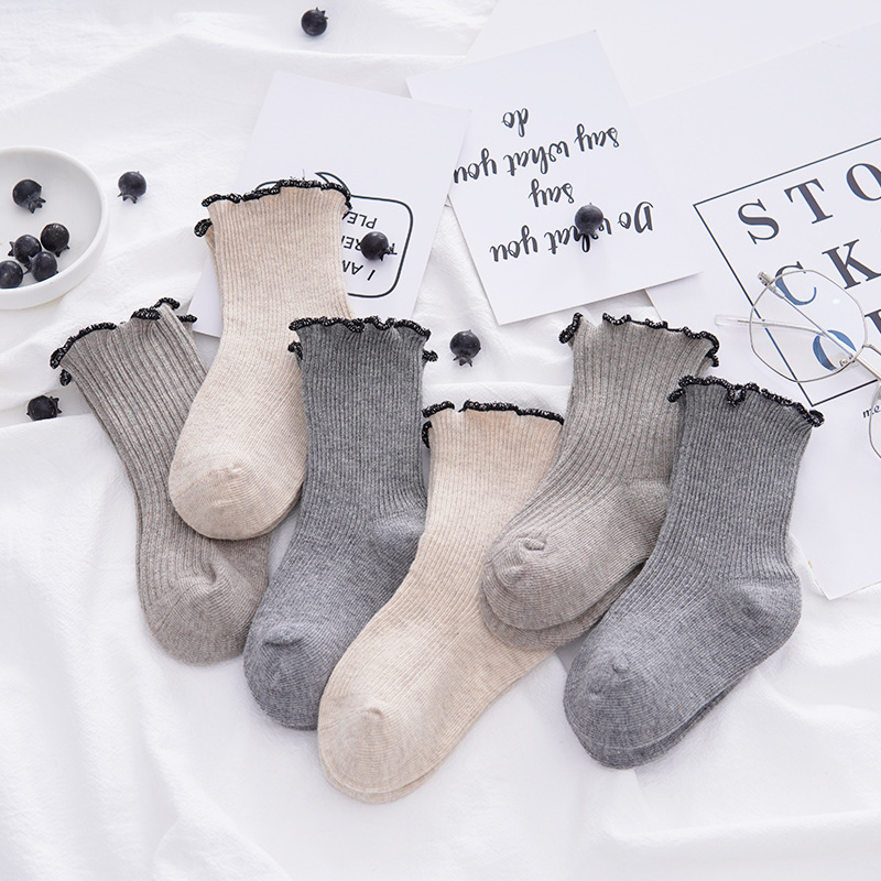 春季可爱宝宝公主👸花边 精梳棉宝宝淑女袜 宝宝保暖袜-M1805产品图