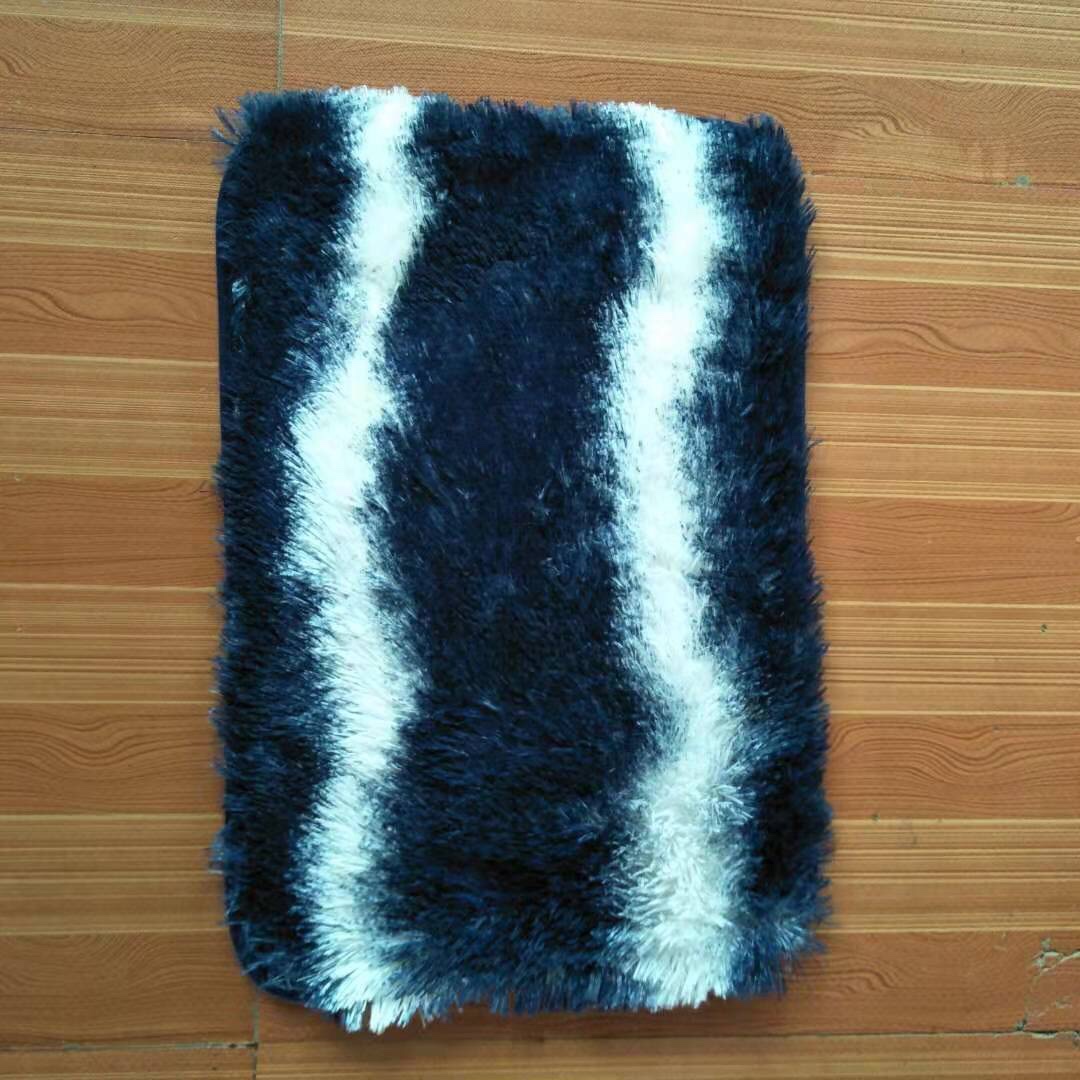 2023 New factory direct sales color strip long silk wool floor mat 40*60/50*80 Item Picture