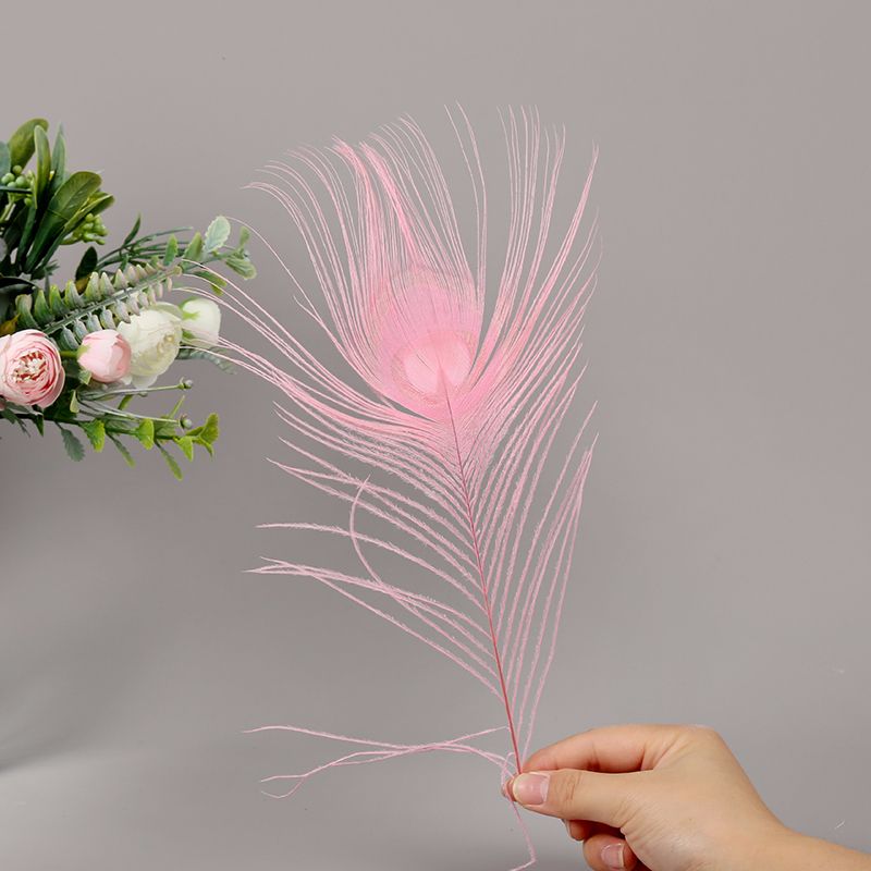 Pink 25/30Cm Peacock Hair Interior Decoration Vase Decoration Cake Clothing Accessories Matching Specification drawing