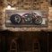 厂家直销批发美式复古立体机车木板壁画饭店餐厅酒吧咖啡厅墙面立体装饰画图